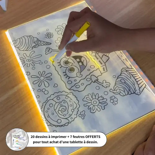 Tablette à Dessin Lumineuse LED Picnicdouille
